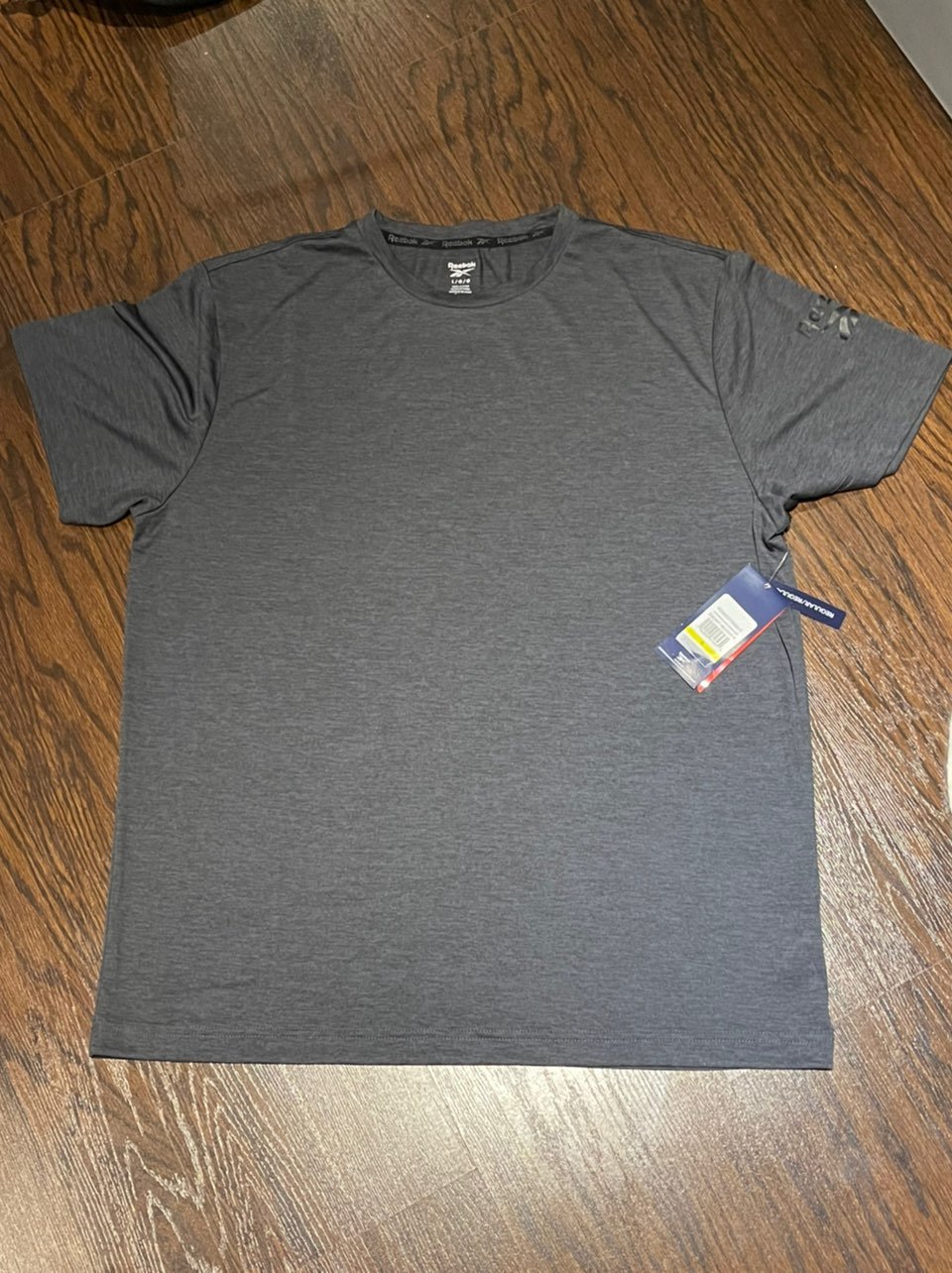 Reebok Comeback SS Crew Neck Size L Grey Mens