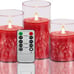 Red Flameless Candles with Remote Control, Battery Operated 4'' 5'' 6'' Candles
