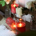 Red Flameless Candles with Remote Control, Battery Operated 4'' 5'' 6'' Candles