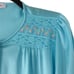 Vintage 70s Vanity Fair Knee Length Nylon Robe S Blue Lace Button Housedress USA