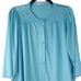 Vintage 70s Vanity Fair Knee Length Nylon Robe S Blue Lace Button Housedress USA