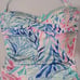Lilly Pulitzer 138 Size 12 Flamenco One Piece Swimsuit Kaleidoscope Coral EUC