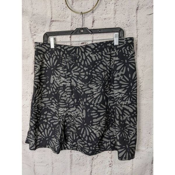 RipSkirt Hawaii Wrap Skirt Shibori Butterfly Charcoal Black Sz L Large Length 2