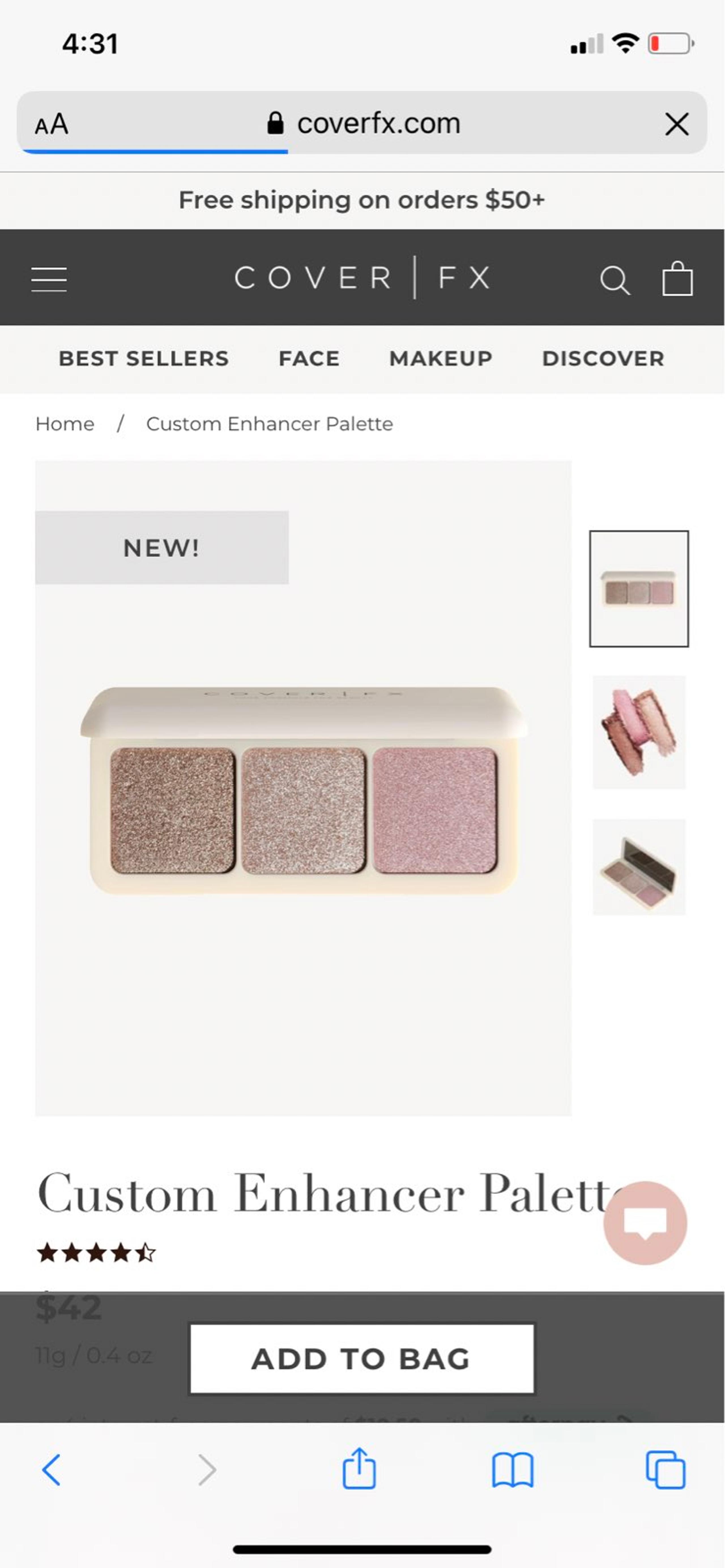 Cover FX Custom Enhancer Palette