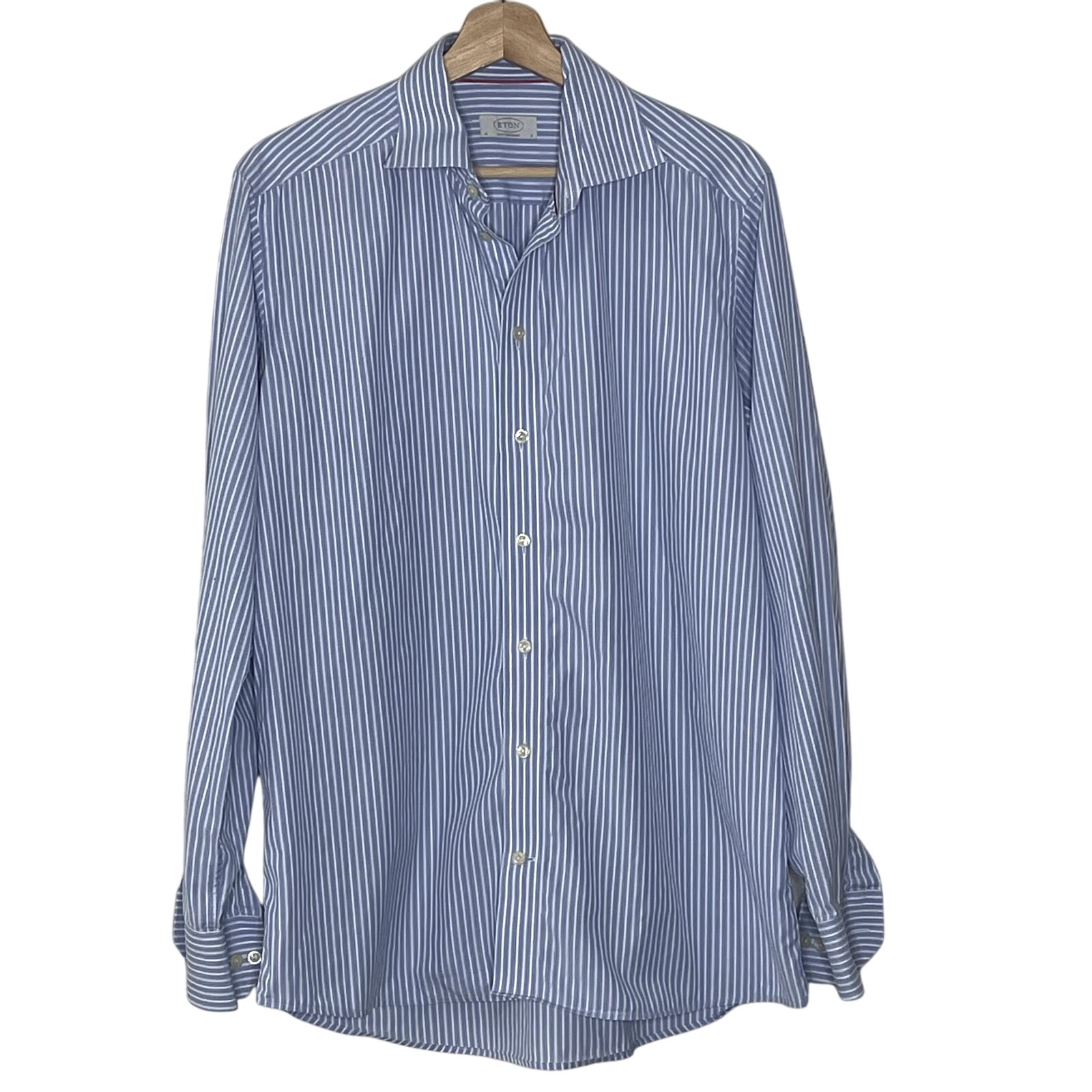 ETON LIGHT BLUE STRIPED OXFORD MENS SHIRT SIZE 41
