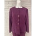 Kasper Burgundy Four Button Closure 2 Pcs Pant Suit Size 12