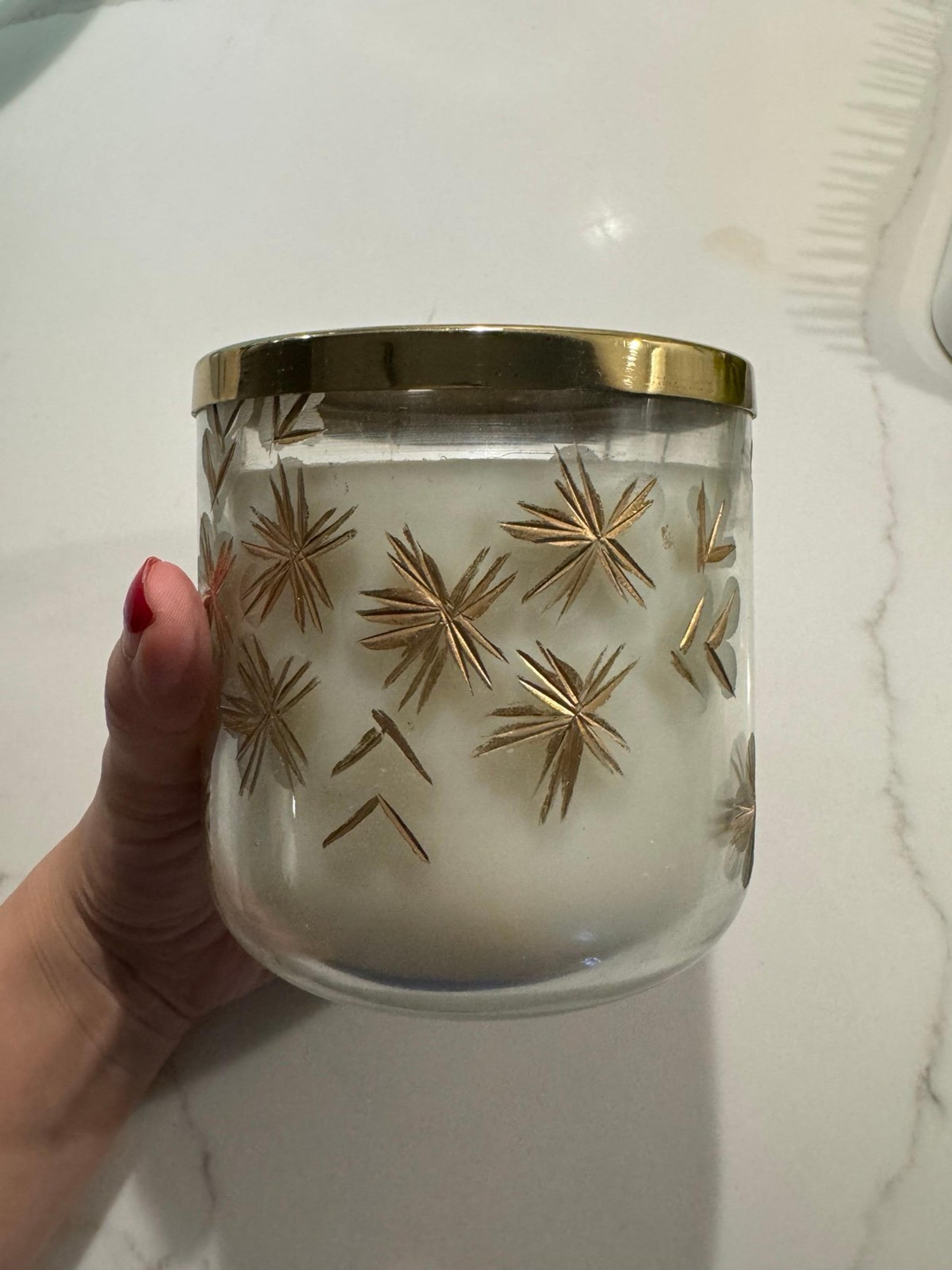 Anthropologie Candle, Scarlet Citrus Scent, Rose Gold Etched Monogram Lid U, New