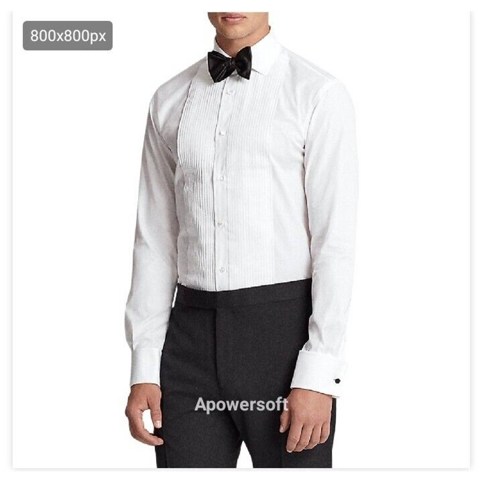 NWT Saks fifth Avenue Tuxedo Shirt 16.5 34 White Formal