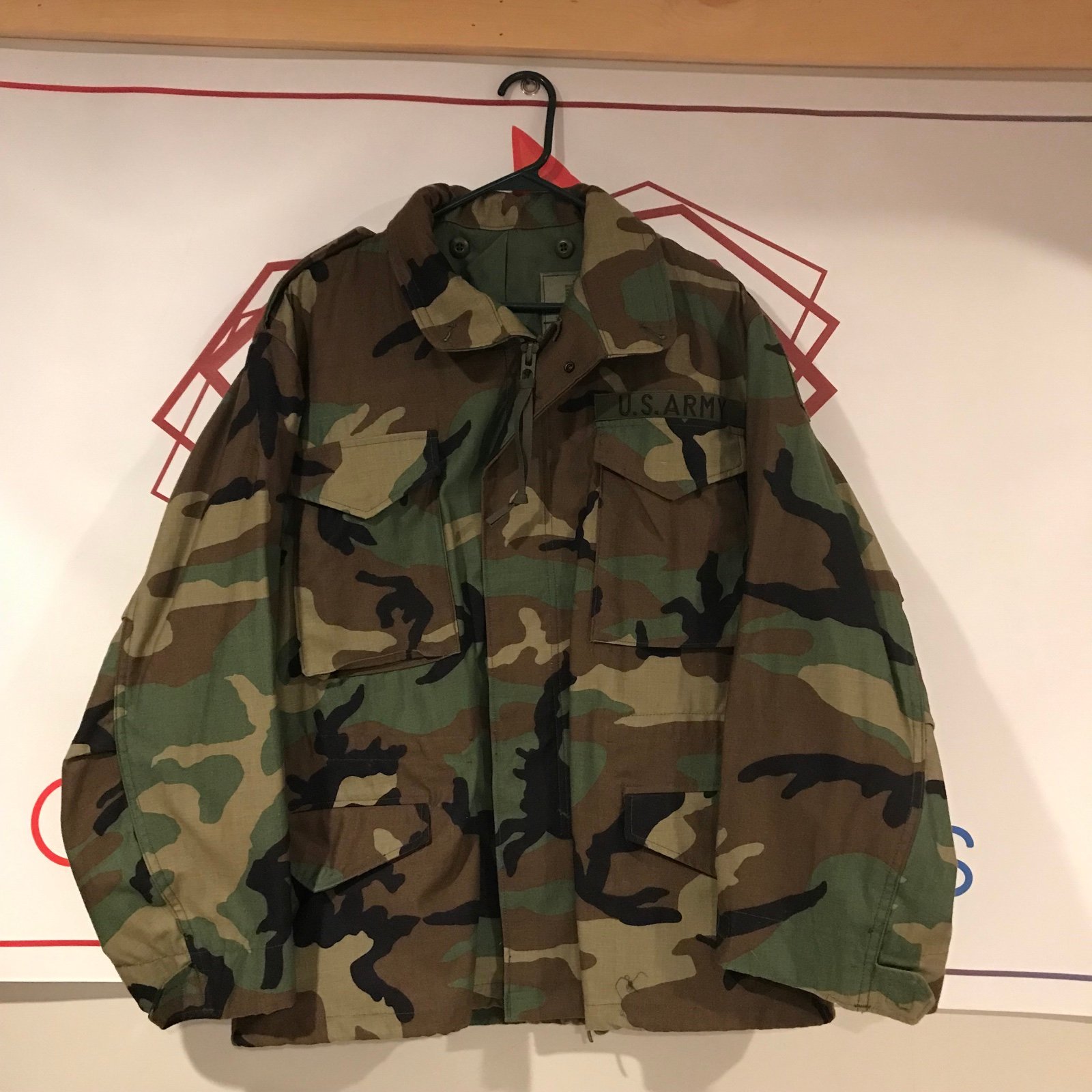 Unisex American Apparel Brand M65 Military US Army Cold Weather Woodland Camo Fi