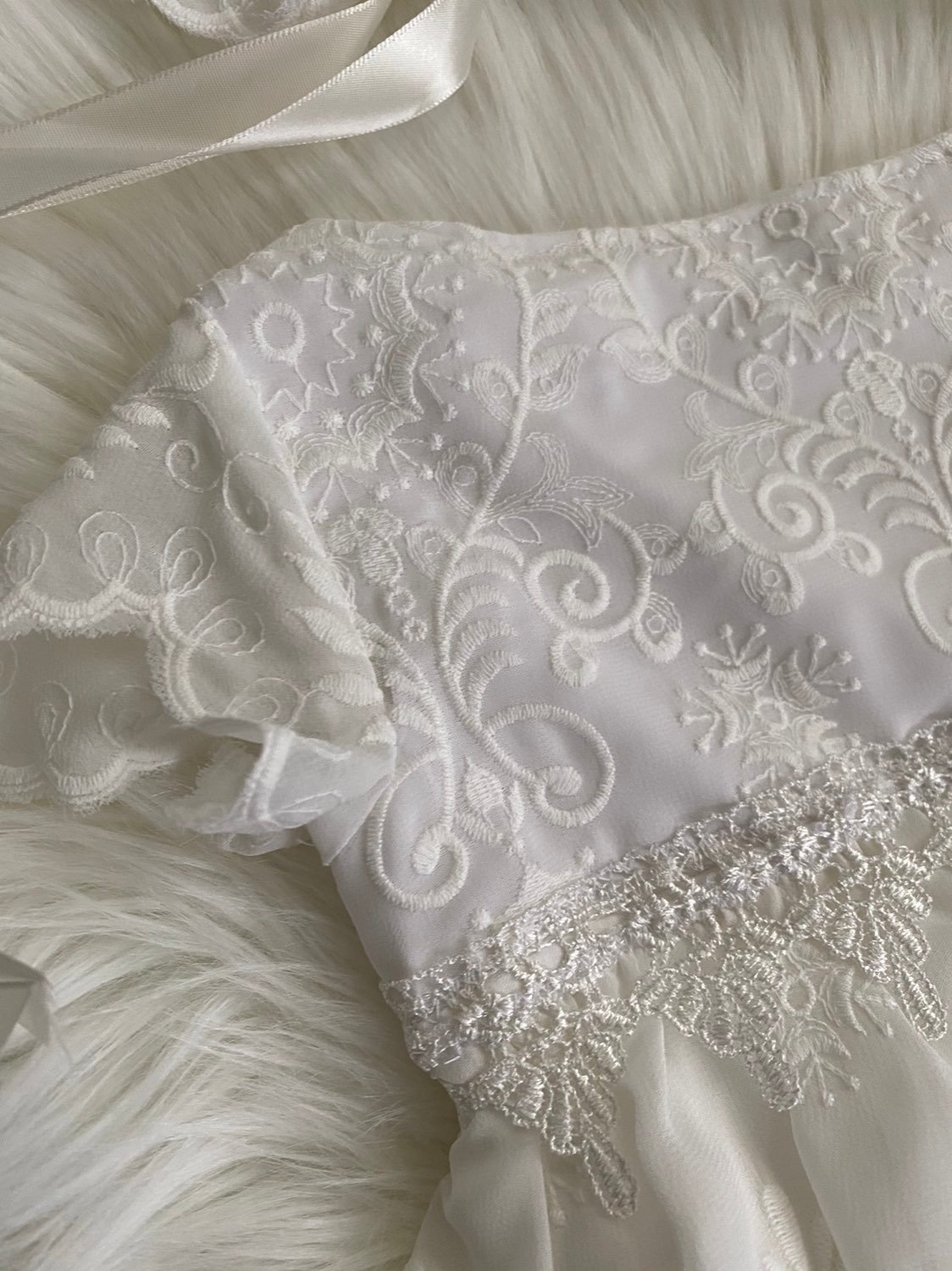 Christening/Baptism gown & bonnet - CUSTOM