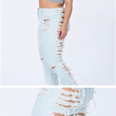 distressed jeans