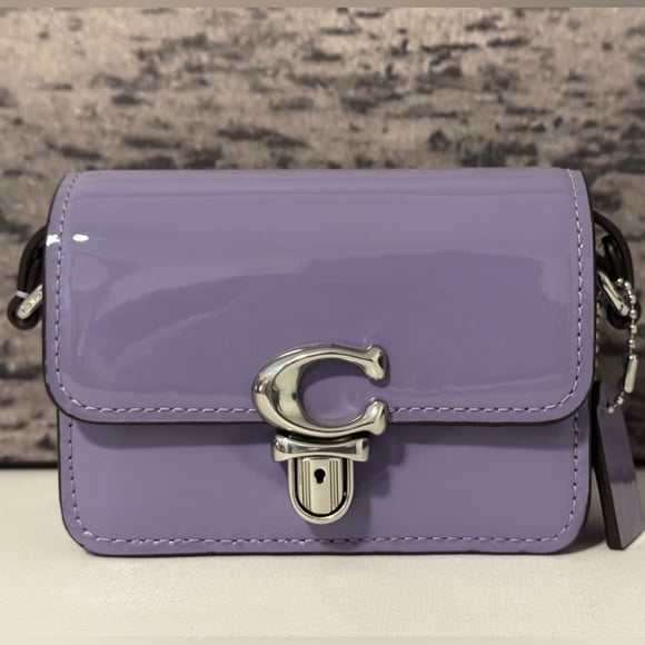 New Coach Studio 12 Micro Mini Bag in Patent Leather Lilac CE762
