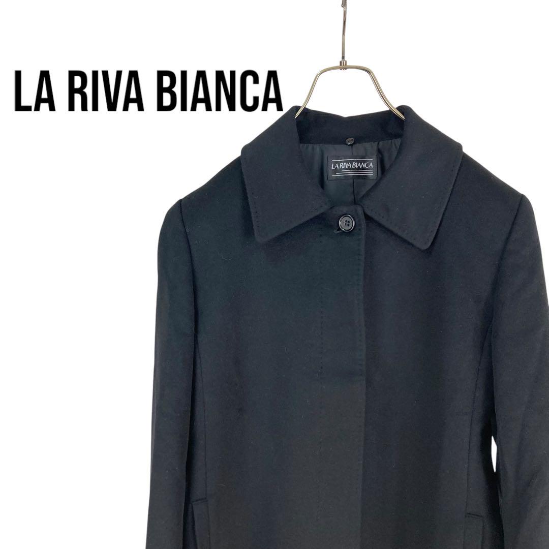 01T463☆ LA RIVA BIANCA Cashmere 100% Long Coat M
