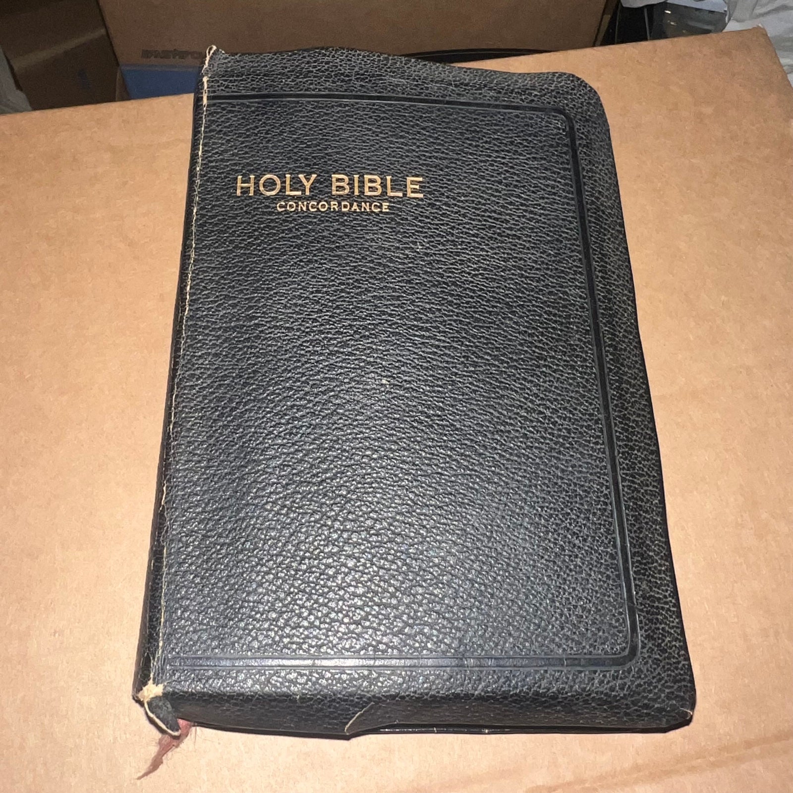 KJV LEATHER BOUND RED LETTER INDEXED BIBLE VINTAGE WORLD PUBLISHERS