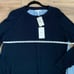 Nordstrom Round Neck Sweater with Stripe Woven Underlayer