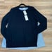 Nordstrom Round Neck Sweater with Stripe Woven Underlayer