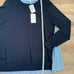 Nordstrom Round Neck Sweater with Stripe Woven Underlayer