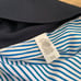 Nordstrom Round Neck Sweater with Stripe Woven Underlayer