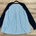 Nordstrom Round Neck Sweater with Stripe Woven Underlayer
