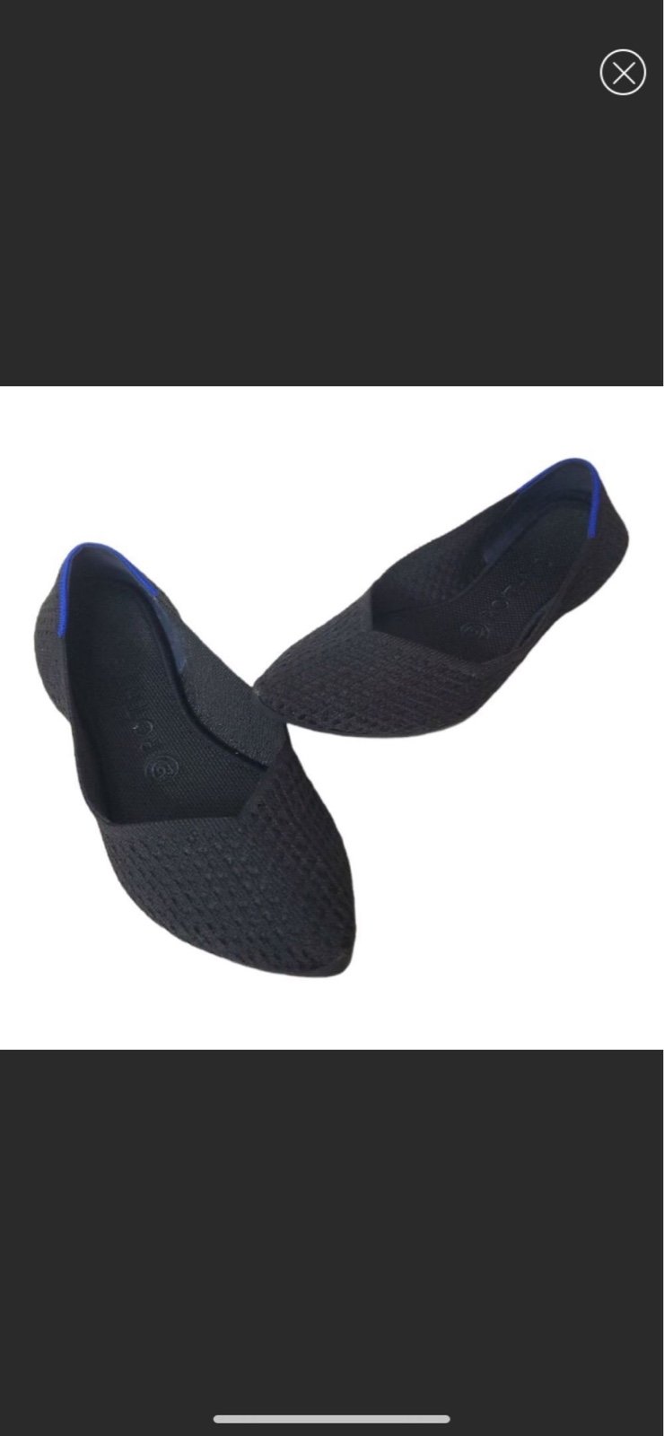 Rothy’s Retired Black Honeycomb Flats 8.5