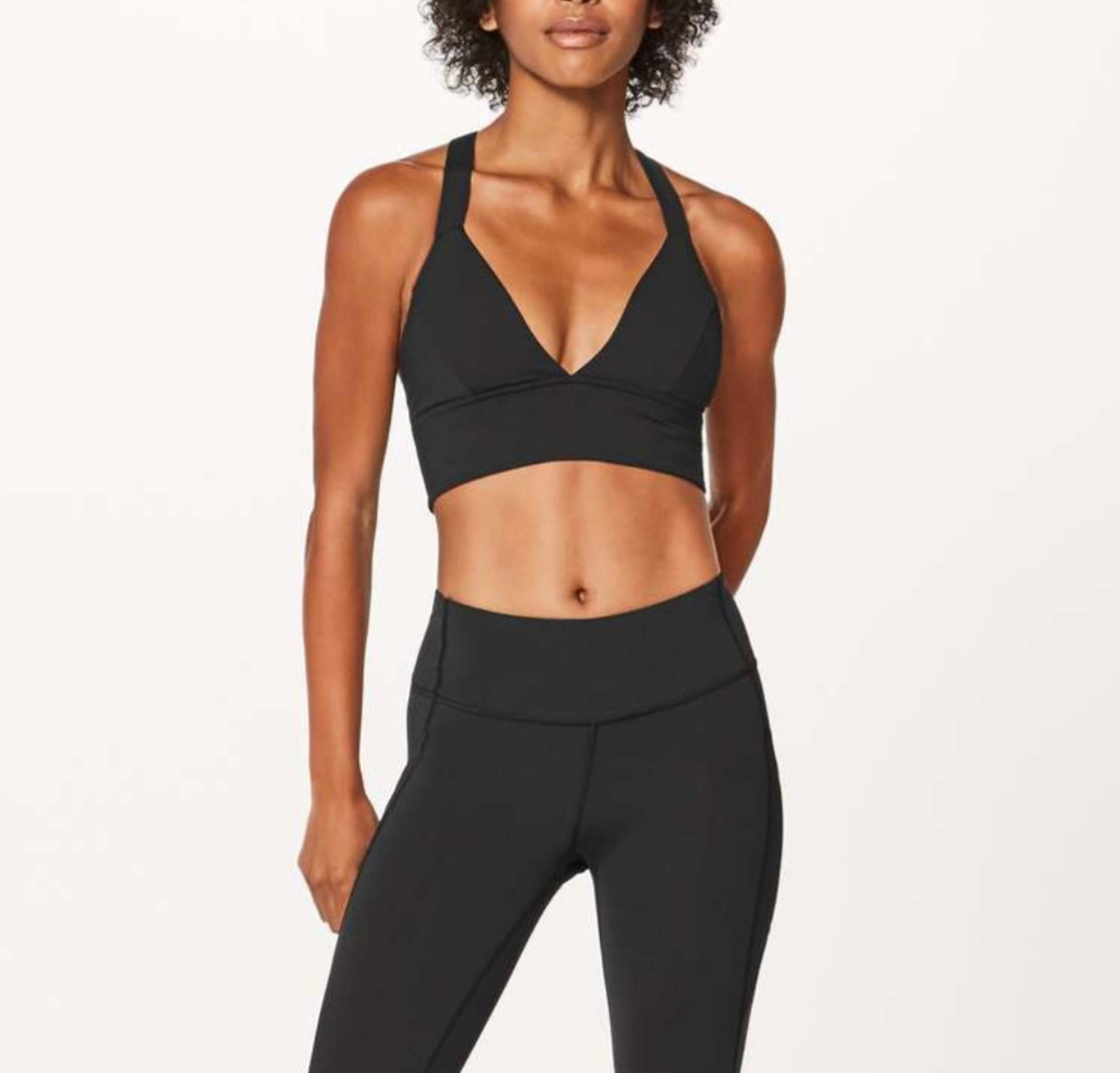 Lululemon Sweat Your Heart Out Bra Size 4 Black