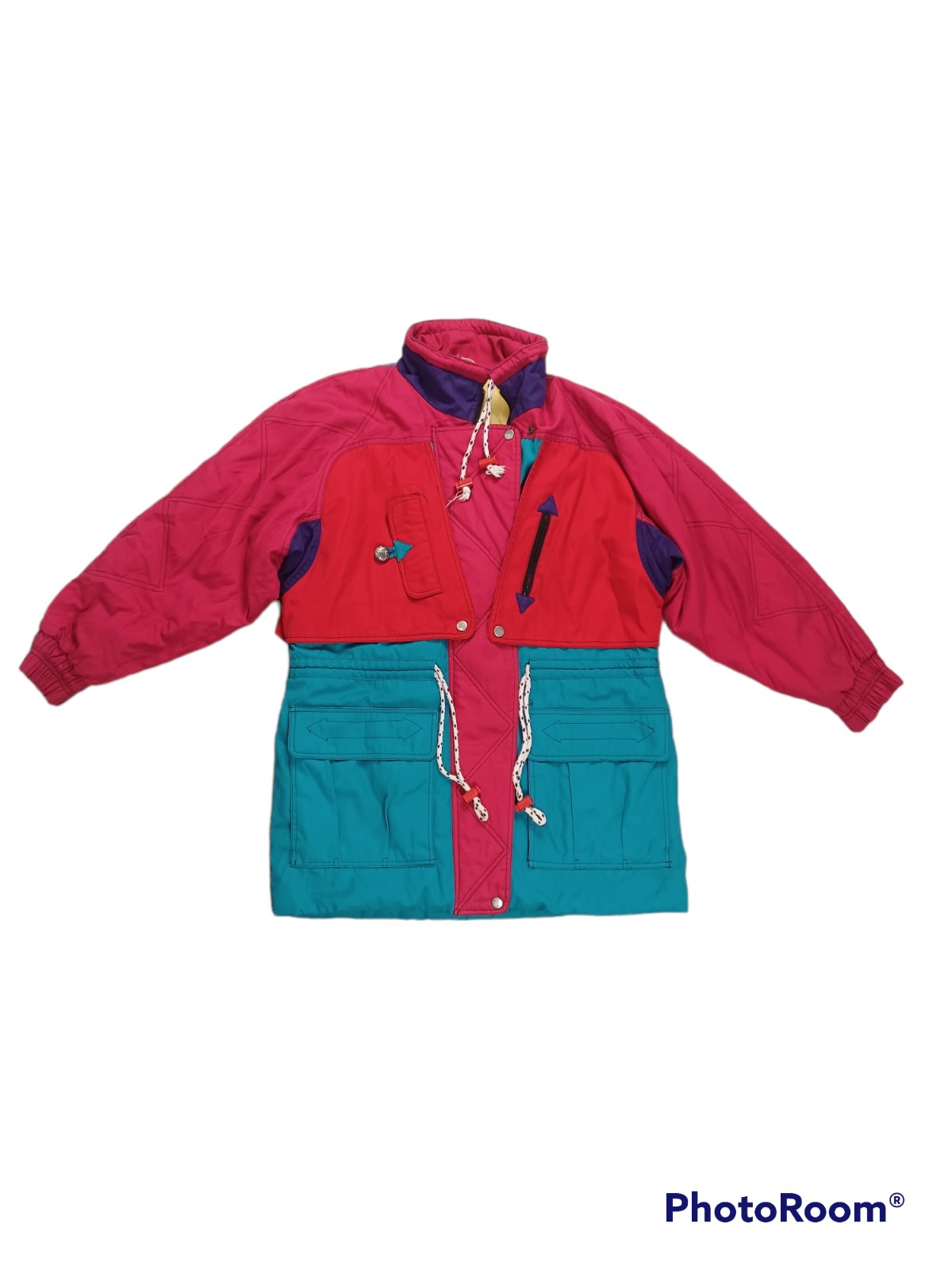 90s Vintage Colorblock Coat