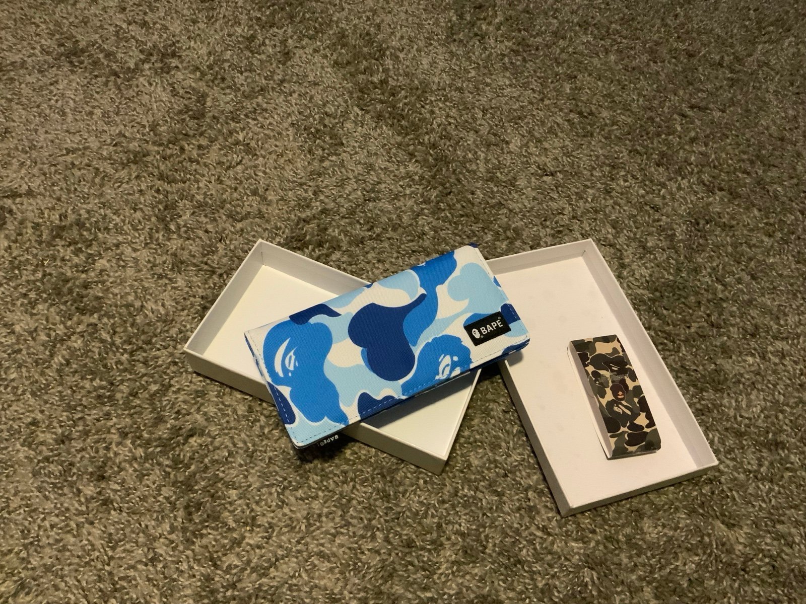 A Bathing Ape ABC Blue Camo Long Wallet