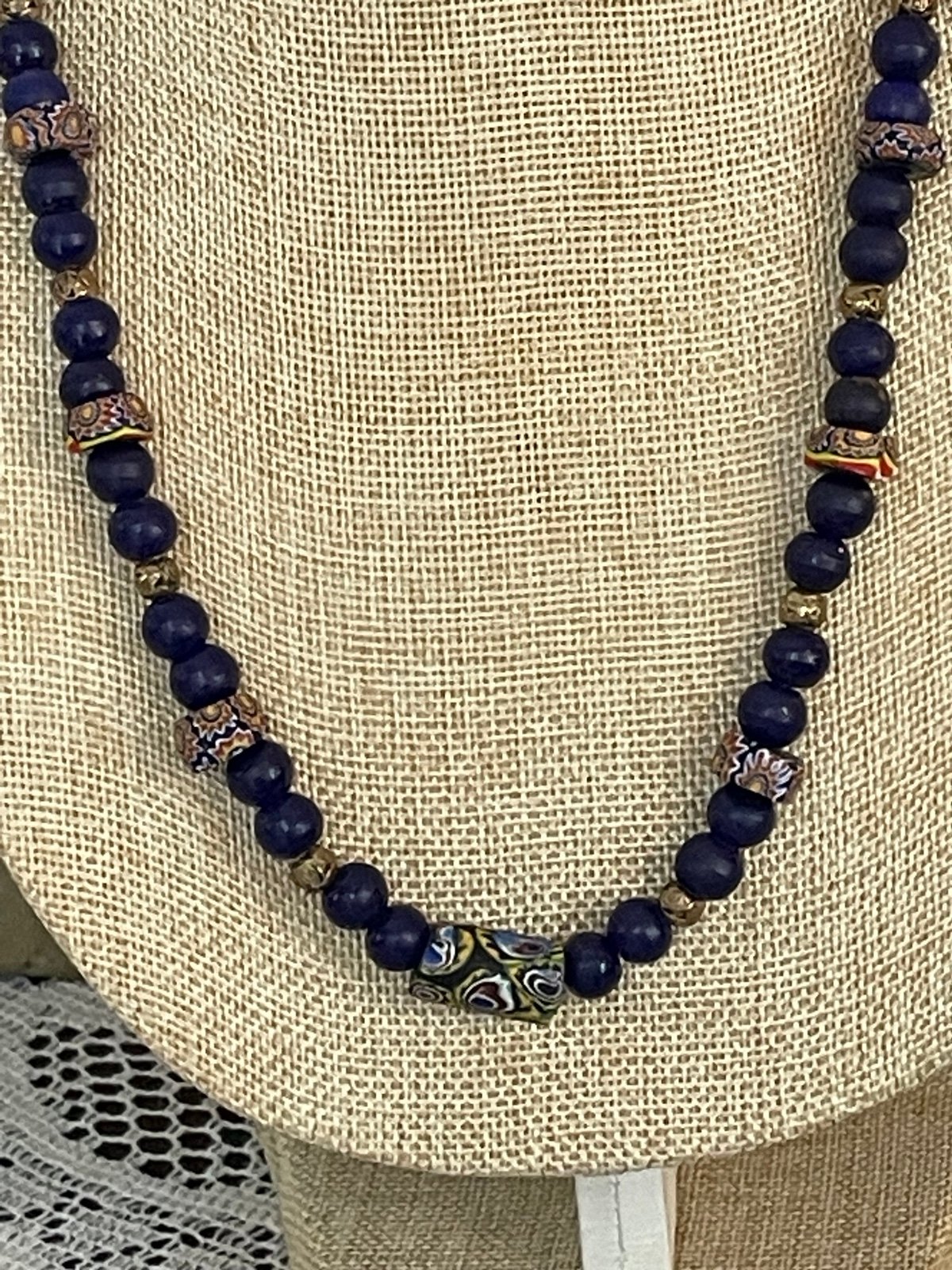 Vintage Millefori Beaded Necklace