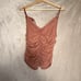 Free People Womens Pink Love Her Lace Textured Keyhole Boho Indie Hippie Sz XS