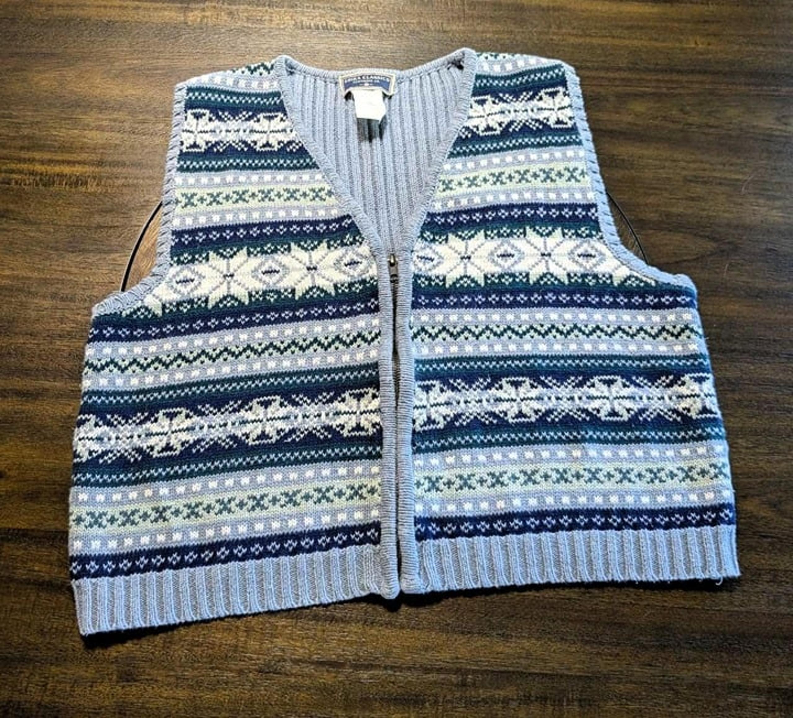 Erika Classics Nordic Sweater Vest Women's size Large