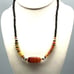 Unique Abstract Modernist Vintage Choker, Carnelian Stone Focal Necklace