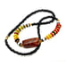 Unique Abstract Modernist Vintage Choker, Carnelian Stone Focal Necklace