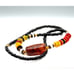 Unique Abstract Modernist Vintage Choker, Carnelian Stone Focal Necklace