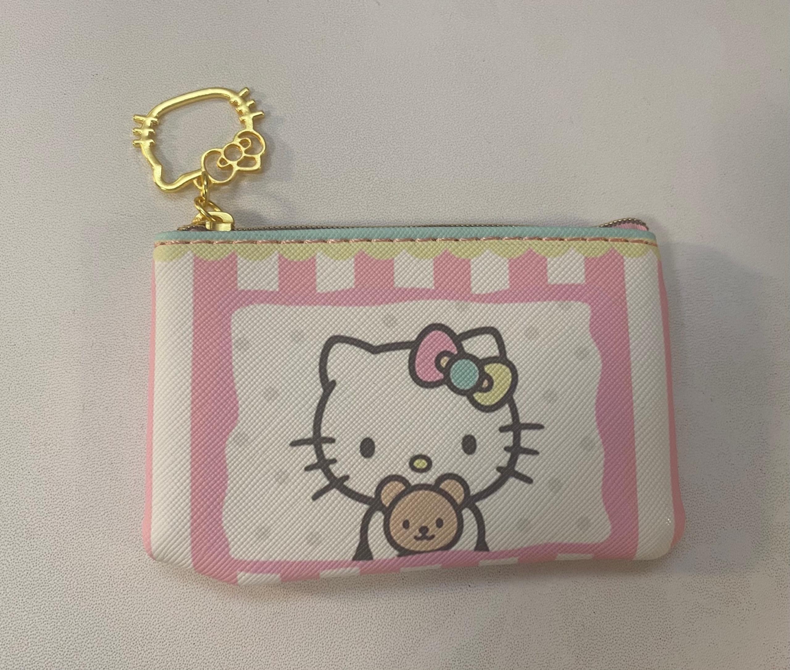 Sanrio Hello Kitty Holding a Bear Small Coin Pouch Purse Wallet