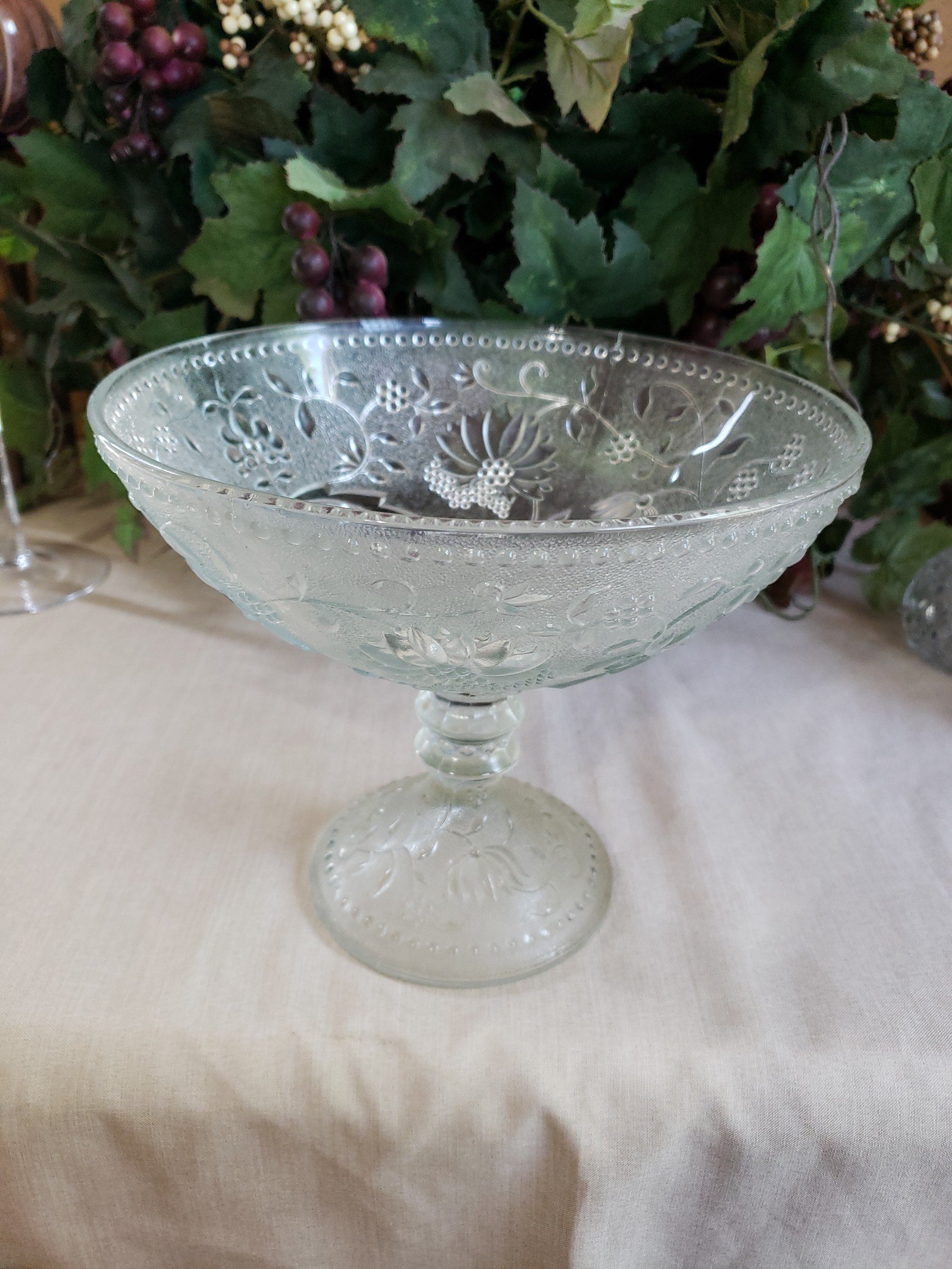 Kurylenkoz Brothers Factory Early 1900s Footed Glass Bowl