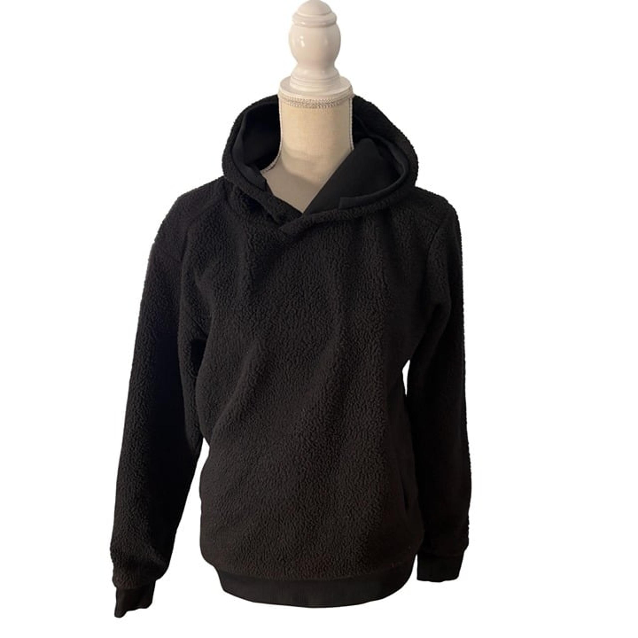 ALO Yoga Sherpa Hoodie black XS hooded plush pockets unisex