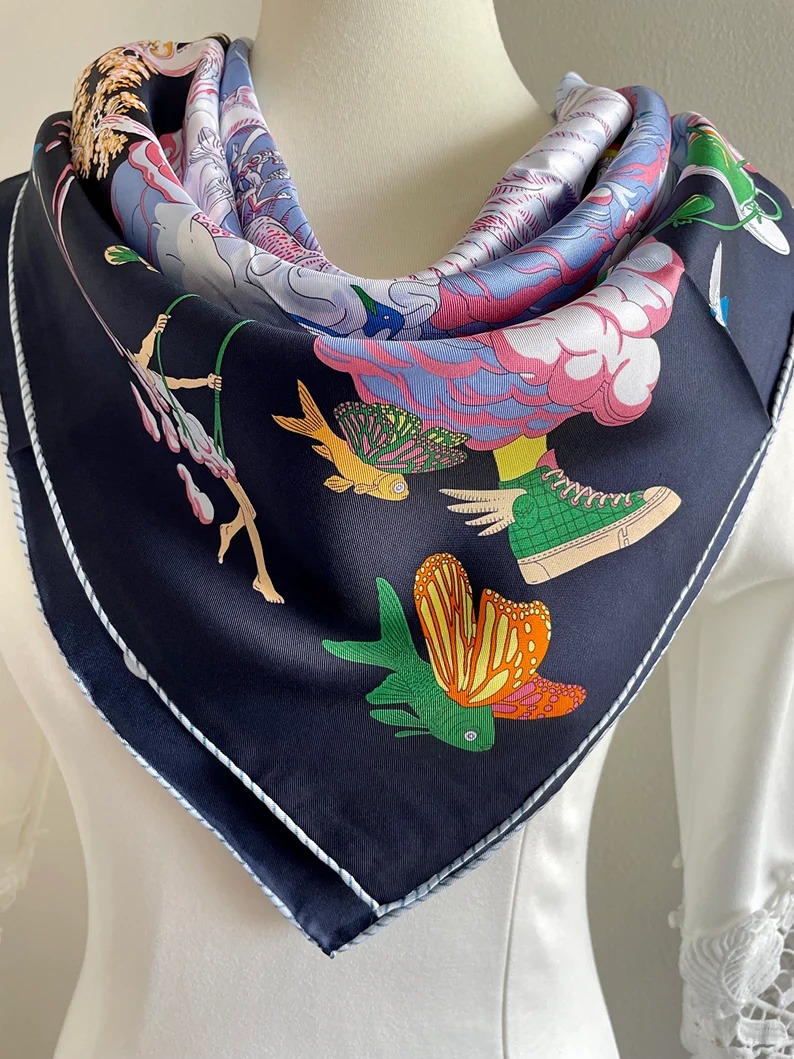 100% Silk Twill Scarf Large Shawl Silk
