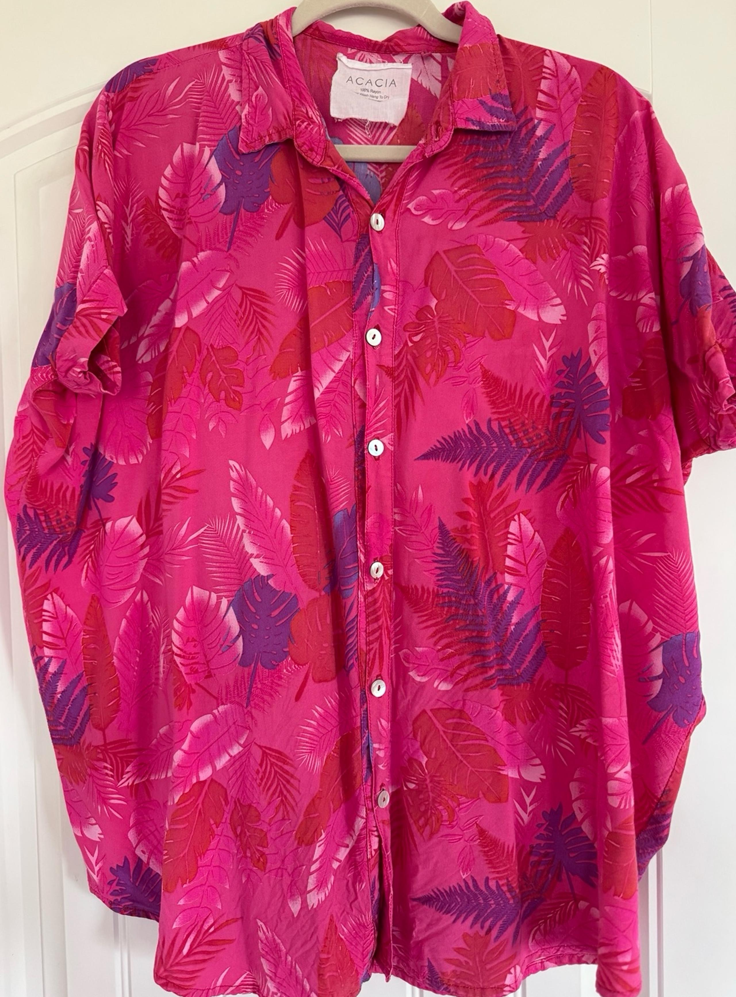 Acacia Mombasa Psychedelic Leaf Petite Rayon