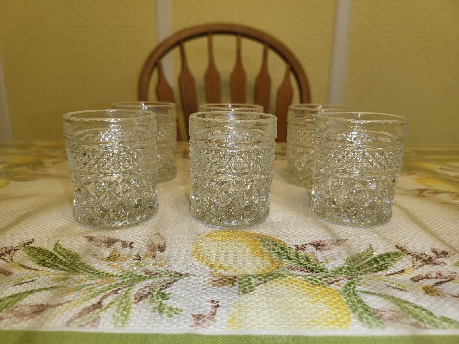 Vintage Anchor Hocking Wexford Toothpick holder shot glass clear set of 12