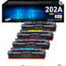 202A Toner Cartridges 4 Pack - Compatible Replacement for HP 202A Toner Cartridg