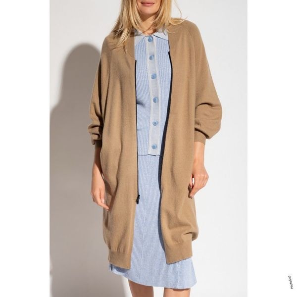 Fear of God Essentials Long Knit Cardigan Zip Up Medium Wool Blend