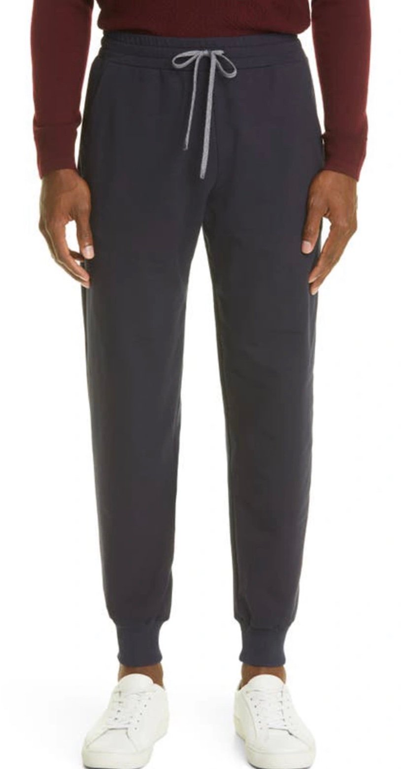 Canali Drawstring Jogger Sweatpants Blue Size 52