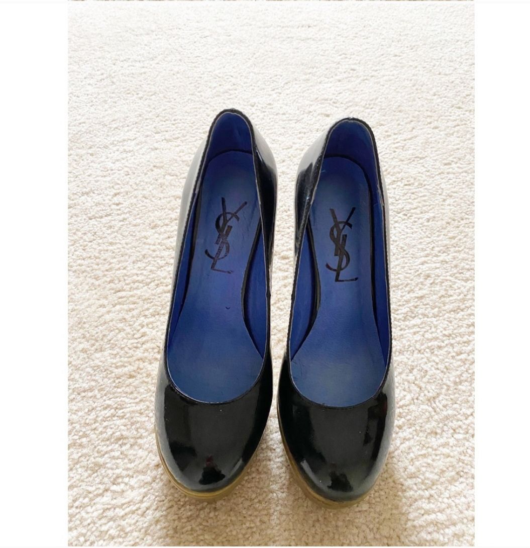 Black Yves St Laurent heels