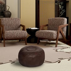 Handmade Moroccan Round Pouf Foot Stool Ottoman Seat Leather Bean Bag NEW