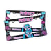 New Universal 2PCS Anime Hatsune Miku ABS Plastic Black License Plate Frame