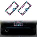 New Universal 2PCS Anime Hatsune Miku ABS Plastic Black License Plate Frame