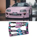 New Universal 2PCS Anime Hatsune Miku ABS Plastic Black License Plate Frame