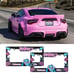New Universal 2PCS Anime Hatsune Miku ABS Plastic Black License Plate Frame
