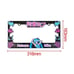 New Universal 2PCS Anime Hatsune Miku ABS Plastic Black License Plate Frame