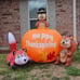 6 FT Tall Thanksgiving Inflatable Turkey on Pumpkin, Inflatable Racoon